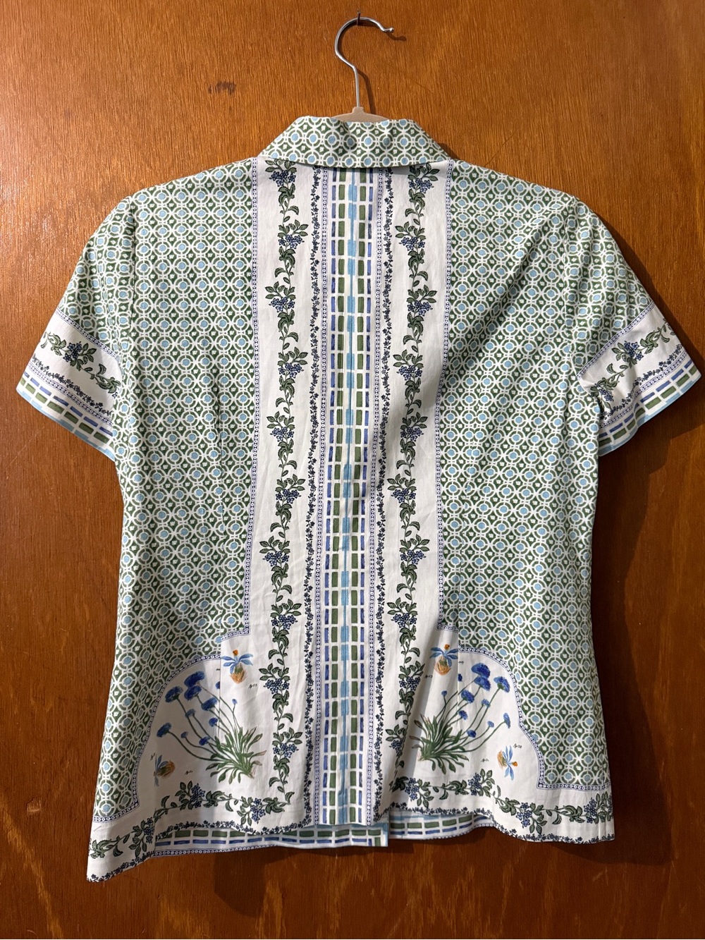 EUC Tory Burch Short-Sleeve Floral Botanical Women’s Shirt - Size 6 - Picture 5 of 12